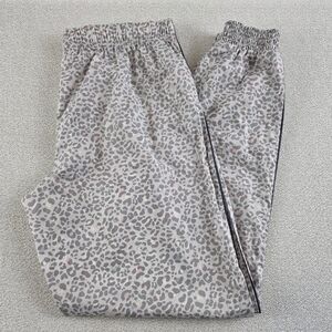 Victoria's Secret Leopard Print Sleep Joggers Pajama Pants Grey Pink Wmn's Sm